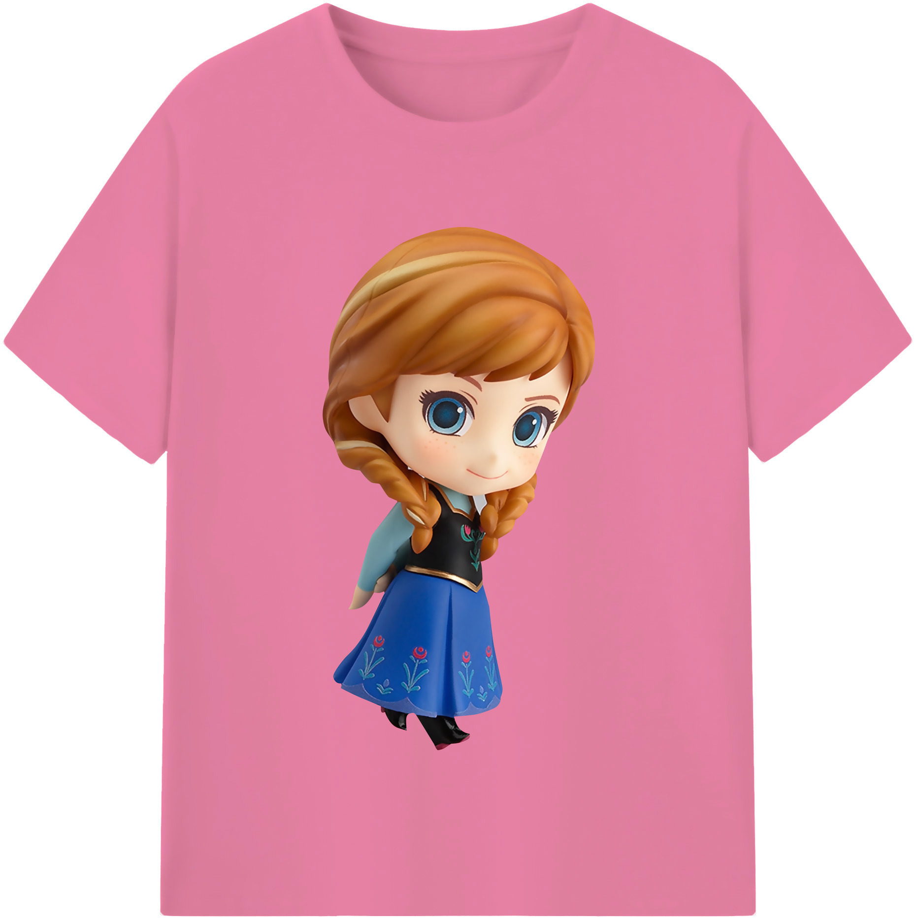（画像用） アナと雪の女王 アンナ エルサ Frozen Anna Elsa 綿100％半袖Tシャツ（フロントプリント）